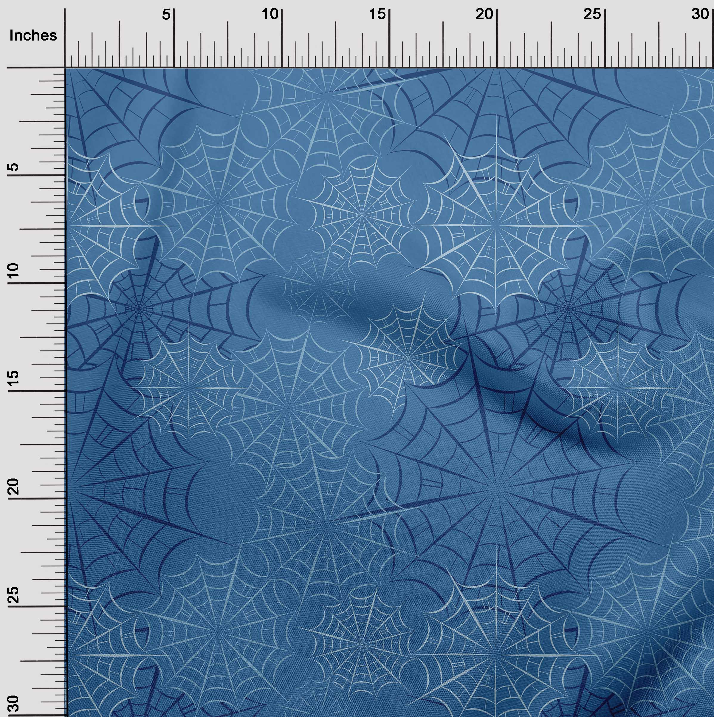oneOone Cotton Poplin Blue Fabric Halloween Craft Projects Decor Fabric Printed By The Yard 56 Inch Wide