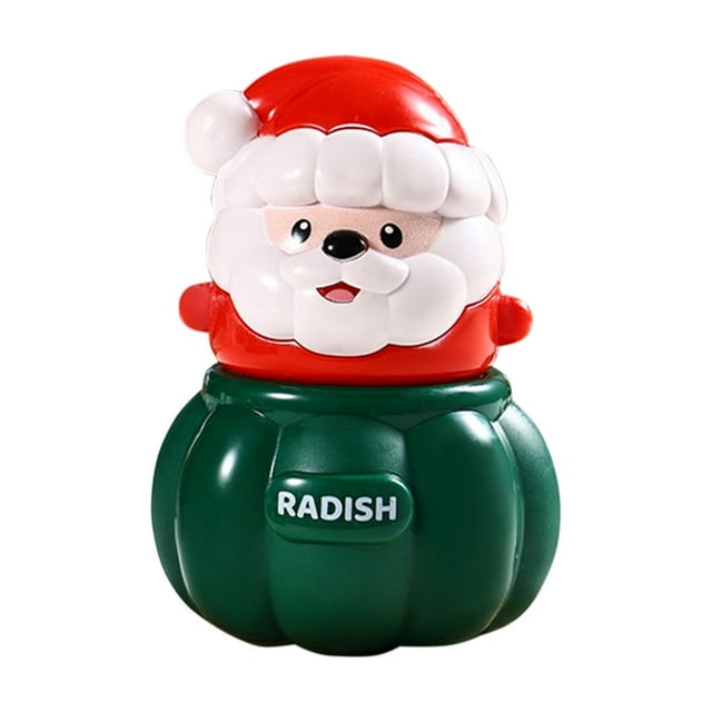 Santa Claus LED Night Light And Christmas Decoration With Push Button Switch, 3.54 in, Pink/Blue/Red/Orange