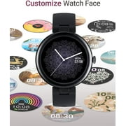Smart Watch for Women Waterproof Black, Small, Round Womens Watch Compatible with iPhone Android Phones Fitness Tracker Watch with Heart Rate Monitor Pedometer Sleep Tracker