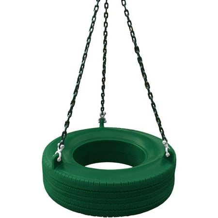 Gorilla Playsets 360° Turbo Tire Swing with Chains - Green