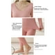thumbnail image 5 of Qarigey Ropa interior térmica informal para mujer, cuello redondo, diseño Simple, Tops cálidos, pantalones para mujer, ropa interior de Ropa interior Violeta, 5 of 6