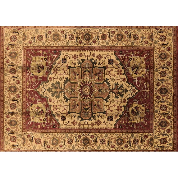 Ahgly Company Indoor Rectangle Oriental Brown Industrial Area Rugs, 2' x 5'
