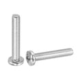 thumbnail image 1 of Uxcell Vis de Machine à Tête de Poêle, Vis Rondes en Acier Inoxydable 304 pour Armoire 10 5/16-18 x 1-3/4 Pouces, 1 of 7