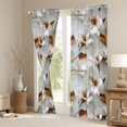 thumbnail image 3 of jejeloiu Countryside Flower Curtains Pack of 2 (42x84 Each),Gray Brown Curtains Blackout For Men Women, 3 of 6