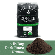 The Bean Coffee Company Organic Premium Espresso, Dark Roast, Ground, 5-Pound Bag