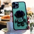 thumbnail image 3 of Funda 6D Bling Astronaut para iPhone 13 Pro Max, con baño líquido, purpurina flotante y arena movediza, para mujer y niña, color verde (Astronauta fijo, sin soporte), 3 of 8