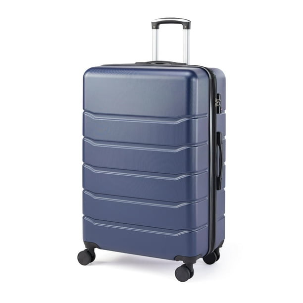 Bolso de mano rígido Luggage Simple Deluxe de 24 pulgadas, azul con TSA