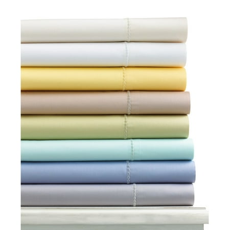 Martha Stewart Collection 300 Thread Count King Flat Sheet Green Bedding