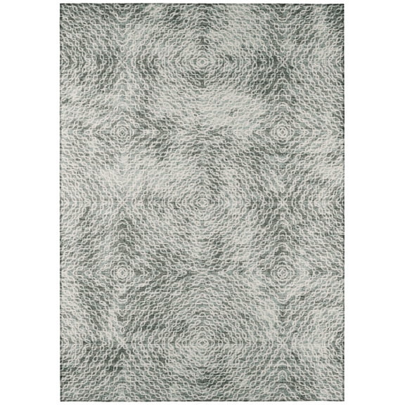 Addison Rugs Indoor/ Outdoor Addison Bravado Link Washable Area Rug 10' x 14' - Ash