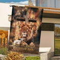 thumbnail image 2 of American Flag-Lion Of Judah Lamb Of God Cross v1 Flag, House Flag-USA Flags Premium Polyester-Decorative Indoor Outdoor Flag, 2 of 10