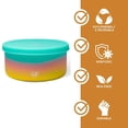thumbnail image 4 of Silipint: Silicone 30oz Lidded Bowls: 2 Pack Aurora -Unbreakable, Flexible, Microwave-Oven-Dishwasher, Non-Slip, 4 of 7