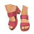 thumbnail image 3 of Ticikt Heel Solid Color Strap Sandals Elegant Summer Dressy Casual Comfortable Footwear, 3 of 7