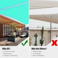 thumbnail image 5 of Yescom 2 Pack 20x16 Ft 97% UV Block Rectangle Sun Shade Sail HDPE Canopy Outdoor Yard, 5 of 11