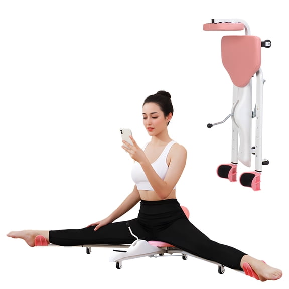 Jnismy Leg Stretcher Machine Split Machine Trainer,Stretching Equipment Gymnastics Training Equipment for Flexibility, Yoga Ballet Dance,Pink