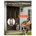 thumbnail image 2 of Dog Door for Sliding Glass Door, 75 7/8-80 11/16" Adjustable, Aluminum Frame, Locking, 13 5/8 x 23 5/8" Flap - Ideal for Large Dogs & Renters, 2 of 9