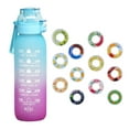 thumbnail image 2 of Botella de 1 litro, juego de botella de agua actualizada con pajita para beber de 12 cápsulas, sin azúcar, botella de agua para exteriores gratis, 2 of 4