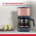 thumbnail image 3 of Holstein Housewares 5-Cup Coffee Maker with Auto Pause and Permanent Filter, Dark Grey & Rose Gold, 3 of 8