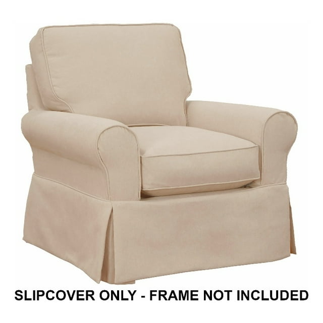 Sunset Trading Horizon Fabric Slipcover Only for Box Cushion Chair in Tan