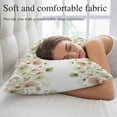 thumbnail image 5 of Spring Green Flowers Pillow Covers, Linen Long Throw Pillow Case, Watercolor Floral Botanical Holiday Pillow Protector Decorative Cushion Cover for Living Room/Bedroom 16" x 24", 5 of 8