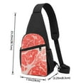 thumbnail image 3 of Xecao's Beef Steaks Print Sling Bag: A Versatile Chest, Shoulder, and Crossbody Backpack for Casual Days Out, Perfect for Both Men and Women, 3 of 6