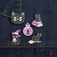 thumbnail image 4 of Broche De Esmalte De Gatos Morados Broches De Gato De Bruja Lindos Insignias De Solapa Dibujos Animados De Animales De Joyería Regalo Para Niños Amigos, 4 of 4