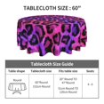 thumbnail image 4 of ZICANCN Round Table Cloths 60 Inch, Purple Leopard Print Table Cover Waterproof Washable Outdoor Picnic Tablecloth, 4 of 8