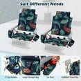thumbnail image 5 of Costway 2-Pack Folding Backpack Beach Chair 5-Position Outdoor Reclining Chairs with Pillow Dark Green, 5 of 10