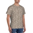 thumbnail image 2 of Bixox Men's Hand Drawn Snake Printed Short Sleeve Skinny Athletic T-Shirt, 2 of 6