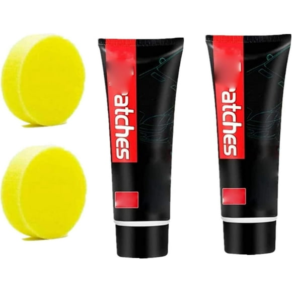 Scratch Free Stove Top Scratch Remover,100ml Cooktop Cleaner Kit,Glass Ceramic Stove Top Cleaner,Car Paint Scratch Repair,Multipurpose Cooktop Cleaner with Sponge (2 Pcs)