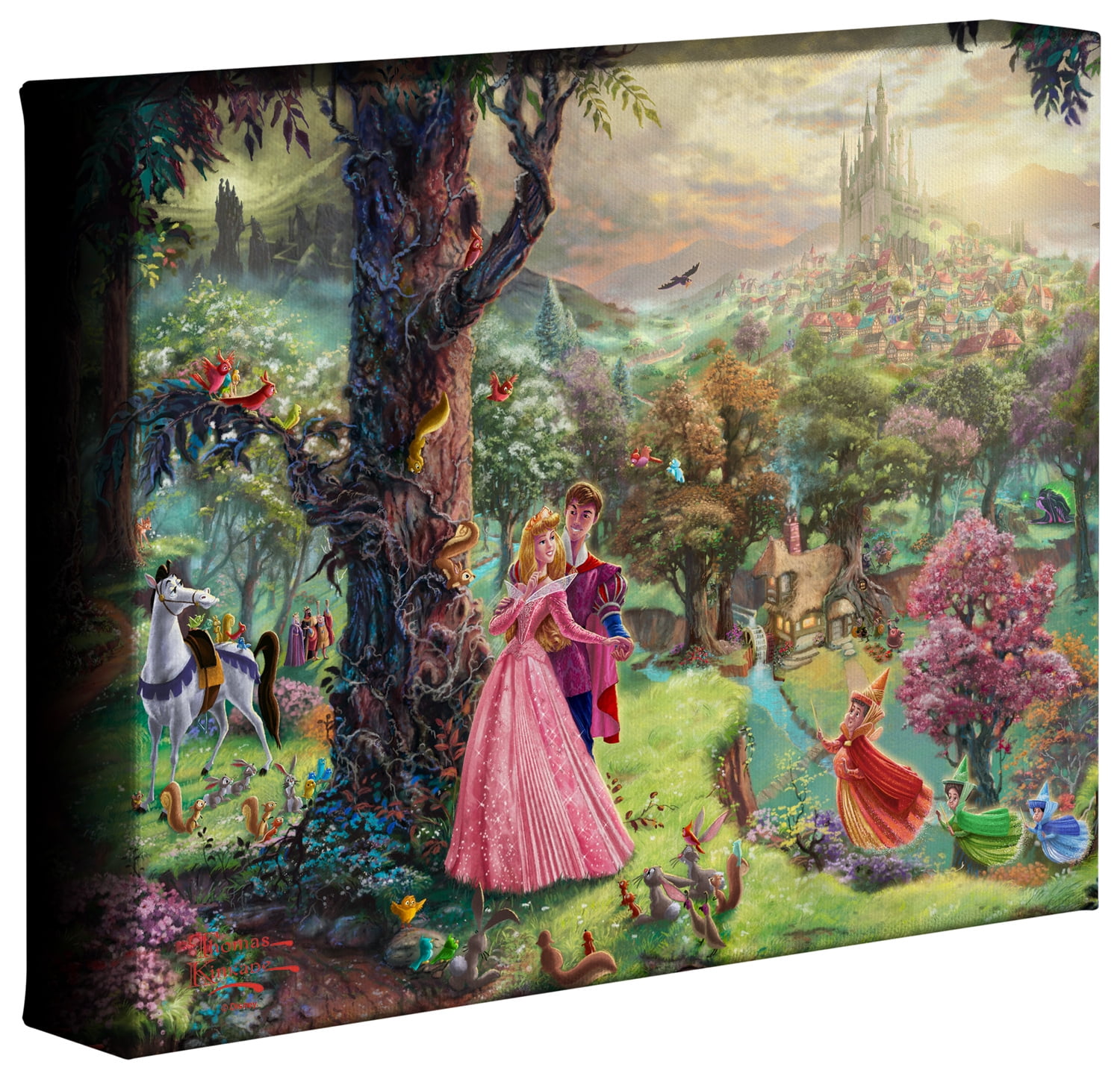Thomas Kinkade Sleeping Beauty 8" x 10" Gallery Wrapped Canvas