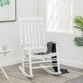 thumbnail image 4 of BplusZ Patio Rocking Chair for Indoor Outdoor Use - Wooden Furniture Adults Rocker for Porch, Balcony, Backyard and Garden White, 4 of 7