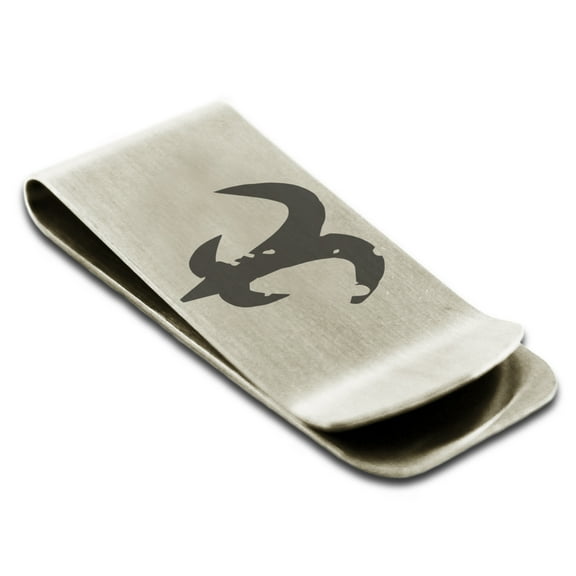 Stainless Steel Ancient Tribal Mercy Rune Engraved Money Clip Credit Card Holder