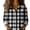 Black, variant on QASIEATN Womens and Girls Long Sleeve Flannel Shirt Casual Button Down Plaid Shirts 3 Months Adult 2XL