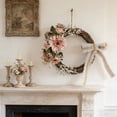thumbnail image 2 of 2026 Upgraded Artificial Floral Wreath, Spring Flower Swag Greenery Wreath for Front Door Wall Party Home Kitchen Decor 16x13inch A, 2 of 6