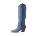 thumbnail image 3 of DREAM PAIRS Women's Knee High Cowboy Boots Classic Embroidered Western Boots with Pointed Toe Flexible Non-Slip Chunky Heel Boots, 3 of 6