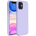 thumbnail image 1 of Liquid Silicone Case Compatible with iPhone 11 6.1 inch(2019), Gel Rubber Full Body Protection Shockproof Cover Case Drop Protection Case (Light Purple), 1 of 5