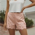 thumbnail image 3 of Pantalones cortos de satén for mujer Y2k con ribete de encaje, micro mini pantalones cortos de pijama, bragas de talle bajo, pantalones de pijama, 3 of 7