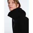 thumbnail image 5 of Scoop Women's and Women's Plus Neoprene Fleece Oversized Jacket with Hood, Sizes XS-4X, 5 of 6