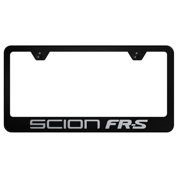 Toyota Scion FR-S Laser Etched Logo Stainless Steel License Plate Frame (Black)