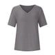 thumbnail image 4 of Moda mujer verano Casual suelta manga corta Pullove blusa sólida camiseta Fridja  hjk3324, 4 of 8