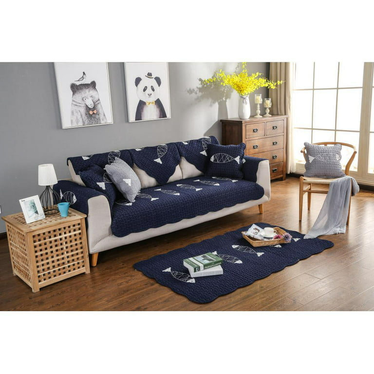 Funda de sofá gruesa en relieve, funda elástica para sofá para 2 cojines  para sala de estar, niños, mascotas (color: negro, tamaño: 57.1-72.8 in)