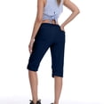 thumbnail image 5 of BUIGTTKLOP Women's Capri Pants Lightweight Quick Dry Cargo Hiking Capris Travel Casual Cropped Pants Zipper Pockets, 5 of 6