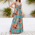 thumbnail image 1 of FcBaudy Camisole Sans Manches Robe Col en V, Robes d'Été pour Femmes, Robes Sans Manches Imprimées à Bretelles Longues Robe pour Femmes, 1 of 7