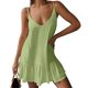 thumbnail image 1 of Puntoco Vestidos Mujer Verano Moda Mujer Sexy V-Cuello Color Suelto Tirante Sin Espalda Vestido Sin Mangas, 1 of 4