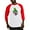 Red/White, variant on CafePress - Power Rangers Pink Ranger Wea - Cotton Baseball Jersey, 3/4 Raglan Sleeve Shirt