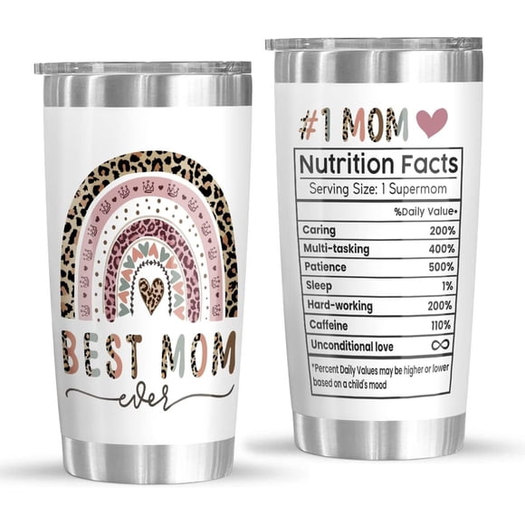 Cadeaux de la Saint-Valentin pour Maman de la Part de Sa Fille, Son Fils - Meilleurs Cadeaux pour Maman de Tous les Temps, Idées de Cadeaux pour Noël, Anniversaire, Fête des Mères, Cadeaux pour Future Maman pour la 1re Fois, Cadeaux pour Nouvelle Maman - Gobelet en Acier Inoxydable de 20 Oz