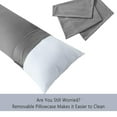 thumbnail image 7 of Yalamila Body Pillow with Pillowcase for Adults,Soft Long Bed Pillow,20x54in,Gray, 7 of 7