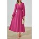 thumbnail image 3 of Vestido largo PRETTYGARDEN 2025 primavera manga larga con cuello en V para mujer, 3 of 8