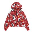 thumbnail image 4 of Xoenoiee Christmas Snowman Snowflake Star Print Half Zip Hoodies for Girls Kids Xmas Loose Fit Lightweight Hiking Sportswear Oversized Sweatshirt Fashion Clothes Tops with Pocket, Size 11-12 Years, 4 of 7