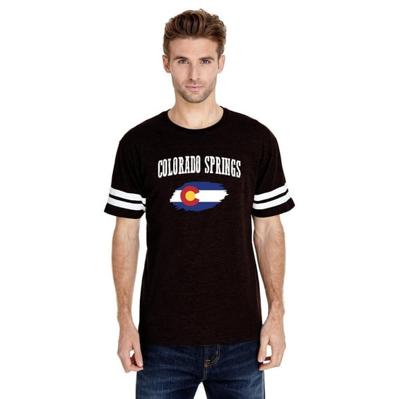 Mens Football Fine Jersey T-shirts - Colorado Springs